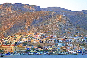 Harbour at Pothia, Kalymnos, Dodecanese, Greek Islands, Greece, Europe