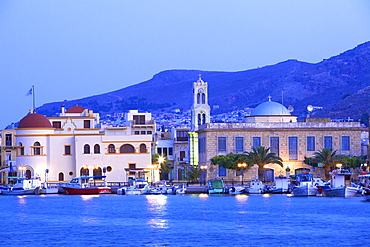 Harbour at Pothia, Kalymnos, Dodecanese, Greek Islands, Greece, Europe