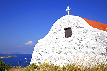 Small church, Patmos, Dodecanese, Greek Islands, Greece, Europe