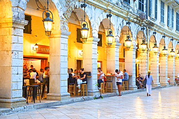 The Liston, Corfu Old Town, Corfu, The Ionian Islands, Greek Islands, Greece, Europe