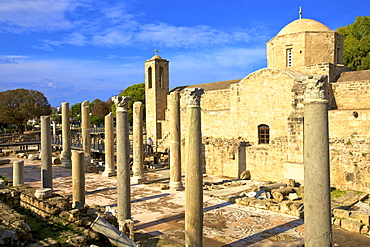 The 12th century Stone Church of Agia Kyriaki, Paphos, Cyprus, Eastern Mediterranean, Europe