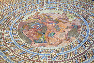 Mosaics at Kato Paphos Archaeological Park, UNESCO World Heritage Site, Paphos, Cyprus, Eastern Mediterranean, Europe