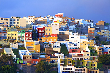 Colourful Buildings in the San Juan District, Las Palmas de Gran Canaria, Gran Canaria, Canary Islands, Spain, Atlantic, Europe