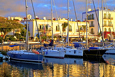 Harbour at Puerto de Morgan, Gran Canaria, Canary Islands, Spain, Atlantic Ocean, Europe