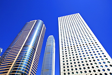 Hong Kong cityscape with The IFC Building, Exchange Square and Jardine House, Hong Kong, China, Asia