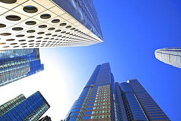 Hong Kong Cityscape with The IFC Building, Exchange Square and Jardine House, Hong Kong, China, Asia