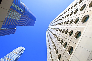 Hong Kong Cityscape with The IFC Building, Exchange Square and Jardine House, Hong Kong, China, Asia