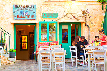 Restaurant in Areopoli, Mani Peninsula, The Peloponnese, Greece, Europe