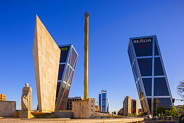 Kio Towers at the Plaza De Castilla, Madrid, Spain, Europe