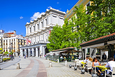 Restaurant on the Plaza de Oriente, Madrid, Spain, Europe