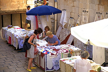 Street stalls, Dubrovnik, Croatia, Europe