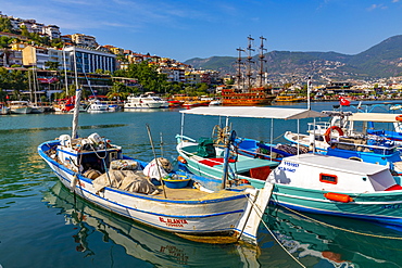 Alanya Harbour, Alanya, Antalya Province, Turkey, Asia Minor, Eurasia