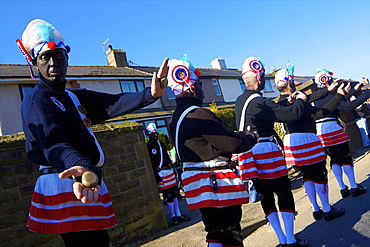 Coconut Dancers Traditional Easter Saturday Procession, Bacup, Lancashire, England, United Kingdom, Europe 