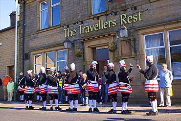 Coconut Dancers Traditional Easter Saturday Procession, Bacup, Lancashire, England,United Kingdom, Europe