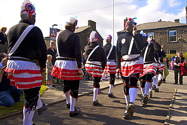 Coconut Dancers Traditional Easter Saturday Procession, Bacup, Lancashire, England, United Kingdom, Europe 