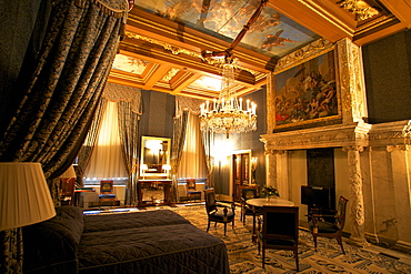 Bedroom in Royal Palace, Amsterdam, Netherlands, Europe