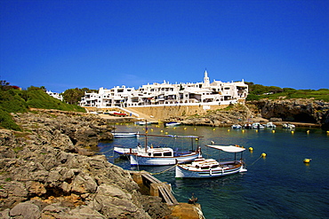 Harbour, Binibequer, Menorca, Balearic Islands, Spain, Mediterranean, Europe 