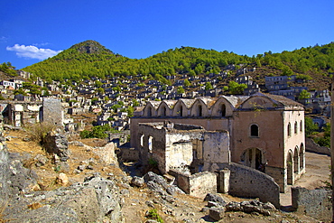 Ghost Town of Kayakoy, Anatolia, Turkey, Asia Minor, Eurasia