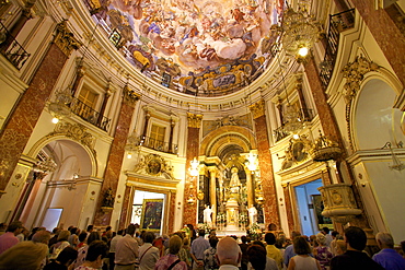 Interior of Basilica De La Virgen De Los Desamparados, Valencia, Spain, Europe