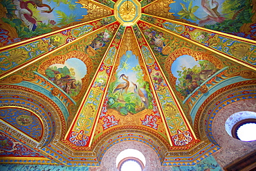 Decorative ceilings in Bathing Pavilion, Beylerbeyi Palace, Beylerbeyi, Istanbul, Anatolia, Turkey, Asia Minor, Turkey, Eurasia 