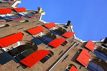 Converted canal warehouses, Amsterdam, Netherlands, Europe