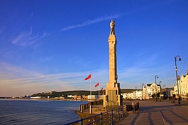 Douglas War Memorial and Seafront, Douglas, Isle of Man, Europe 