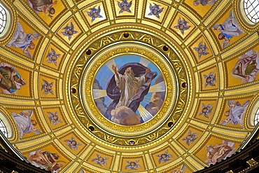 Interior of St. Stephen's Basilica, Budapest, Hungary, Europe 