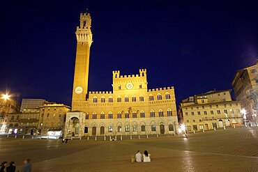 Palazzo Pubblico Tower, Siena, UNESCO World Heritage Site, Tuscany, Italy, Europe