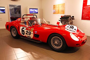 Red Ferrari 330 Tri Lm 1962, Maranello, Emilia-Romagna, Italy, Europ