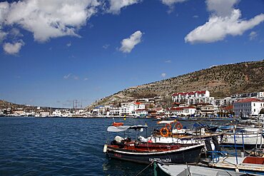 Boats in Harbour, Balaklava, Crimea, Ukraine, Europe