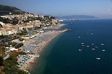 Marina Di Vietri and beach, Amalfi Drive, Campania, Italy, Europe