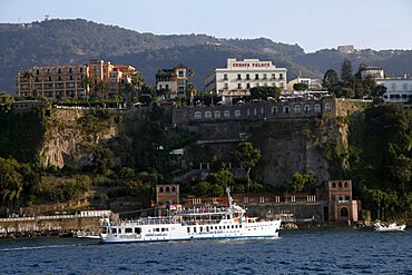 Pleasure boat near Harbour, Sorrento, Campania, Italy, Europe