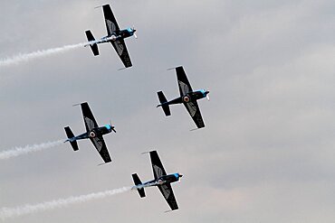 Four Extra Aerobatics Planes, Waddington, Lincolnshire, England,