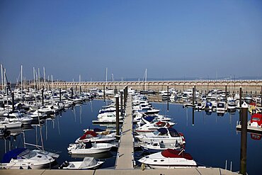 Boats and yachts in Elizabeth Marina, Jersey, Channel Islands, United Kingdom, Europe