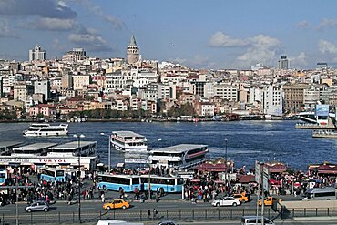 Galata Tower and Golden Horn, Istanbul, Turkey, Europe