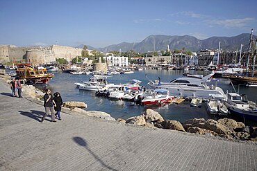 Boats in harbour, Kyrenia, Northern Cyprus, Mediterranean, Europe