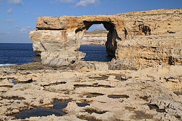 Fungus Rock Black Lagoon, Gozo, Malta, Mediterranean, Europe