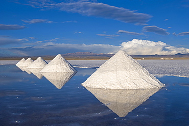 Salt cones, Salar de Uyuni, Potosi, Bolivia, South America