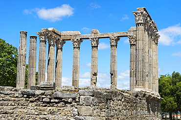 Roman temple of Diana, UNESCO World Heritage Site, Evora, Alentejo, Portugal, Europe