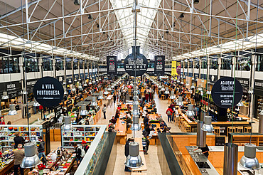 Ribeira market, Food Court, Cais de Sodre, Lisbon, Portugal, Europe