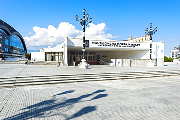 Macedonian Opera and Ballet building, Skopje, Macedonia, Europe