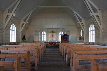 Interior of Whalers' Church, Former Grytviken Whaling Station, South Georgia, Polar Regions 