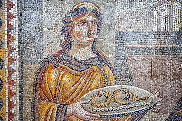 Mosaic of the Chresis from Daphne (Harbiye), 4th century AD, Hatay Archaeology Museum, Antioch, Hatay province, Southwest Turkey, Anatolia, Turkey, Asia Minor, Eurasia 