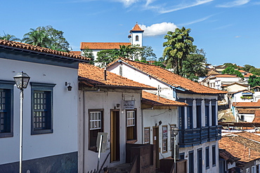 View over Sabara and Nossa Senhora do Carmo Church, Belo Horizonte, Minas Gerais, Brazil, South America 