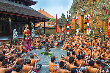 Performance of the Balinese Kecak dance, Ubud, Bali, Indonesia, Southeast Asia, Asia