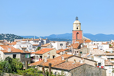 View over St. Tropez, Var, Provence Alpes Cote d'Azur region, French Riviera, France, Mediterranean, Europe