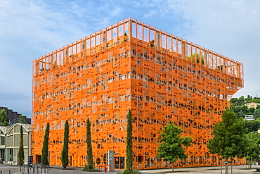 Orange Cube, La Confluence district, Lyon, Rhone, France, Europe