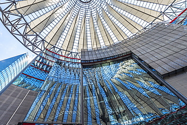 Roof of the Sony Center near Potsdamer Platz, Berlin, Brandenburg, Germany, Europe