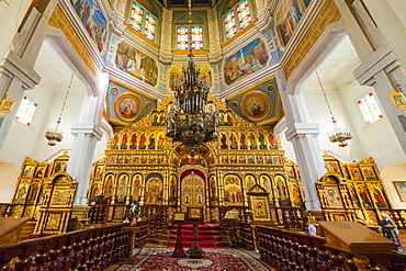 Interior, Ascension Cathedral (Zenkov Cathedral), Panfilov Park, Almaty, Kazakhstan, Central Asia, Asia