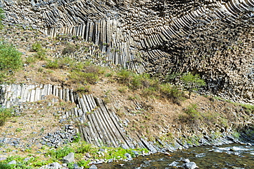 Symphony of Stones, Basalt columns formation along Garni gorge, Kotayk Province, Armenia, Caucasus, Asia